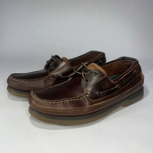 Sperry 0764027 Men's Top-Sider Mako 2 Eye Canoe Moc Boat Shoe Brown Size 10 M